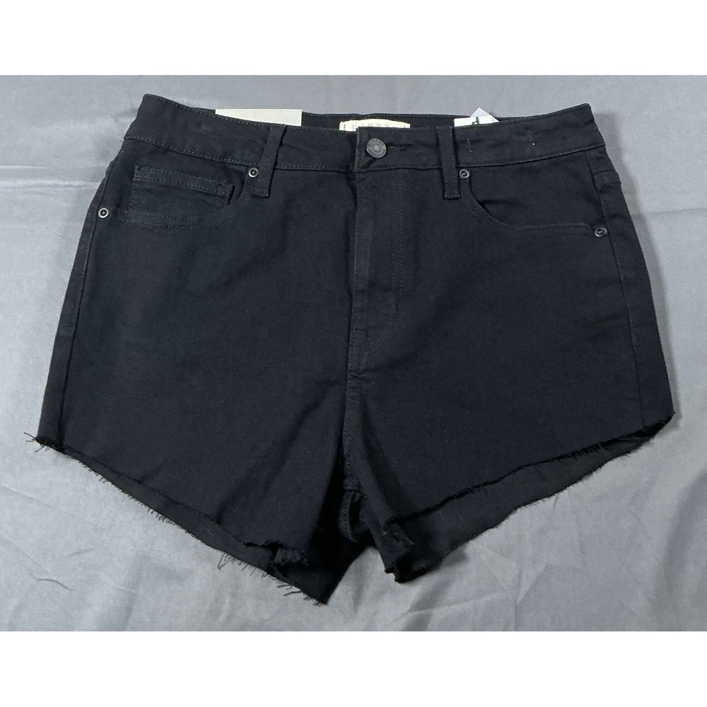 Harper Heritage Women High Rise Skinny Black Denim Cut Off Short Sz 29/ US 8 NWT
